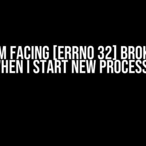 Why I Am Facing [Errno 32] Broken Pipe When I Start New Process?